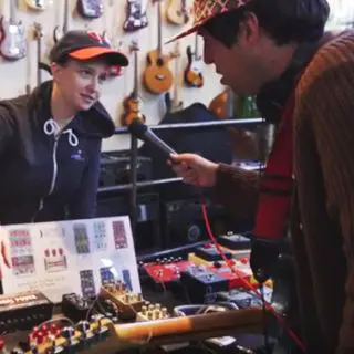 Video: Shy Boyz go to the BK Stompbox Exhibit, find solace in the color of pedals