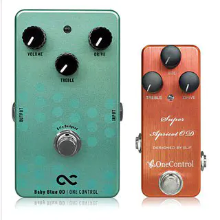 One Control Launches New BJF Baby Blue and Super Apricot Overdrive Pedals