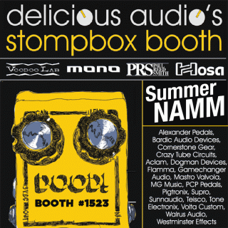 Delicious Audio Stompbox Booth at Summer NAMM 2021