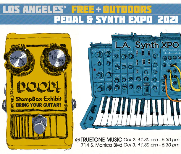 los angeles stompbox exhibit and synth expo