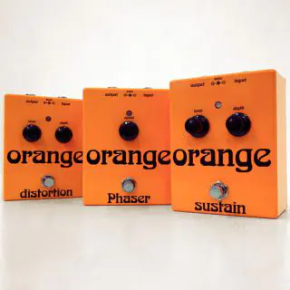 Orange Vintage Pedals (Phaser, Sustain and Distortion)